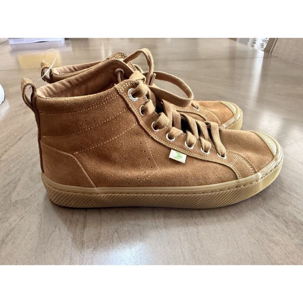 Cariuma OCA High Shoes Womens 7 Brown Camel Suede High Top Sneakers